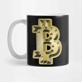 Golden Bitcoin Mug